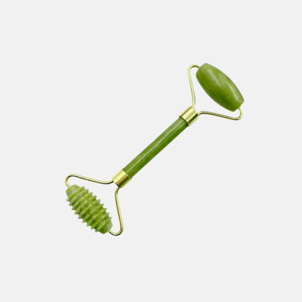 Acme Masajeador Facial Doble Rodillo De Jade 1 Acme Masajeador Facial Doble Rodillo De Jade