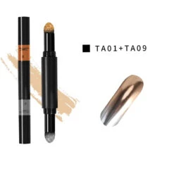 Polvo Efecto Espejo De 2 Tonos En Bolígrafo Con Esponja -Seena Owell Ventas 3094