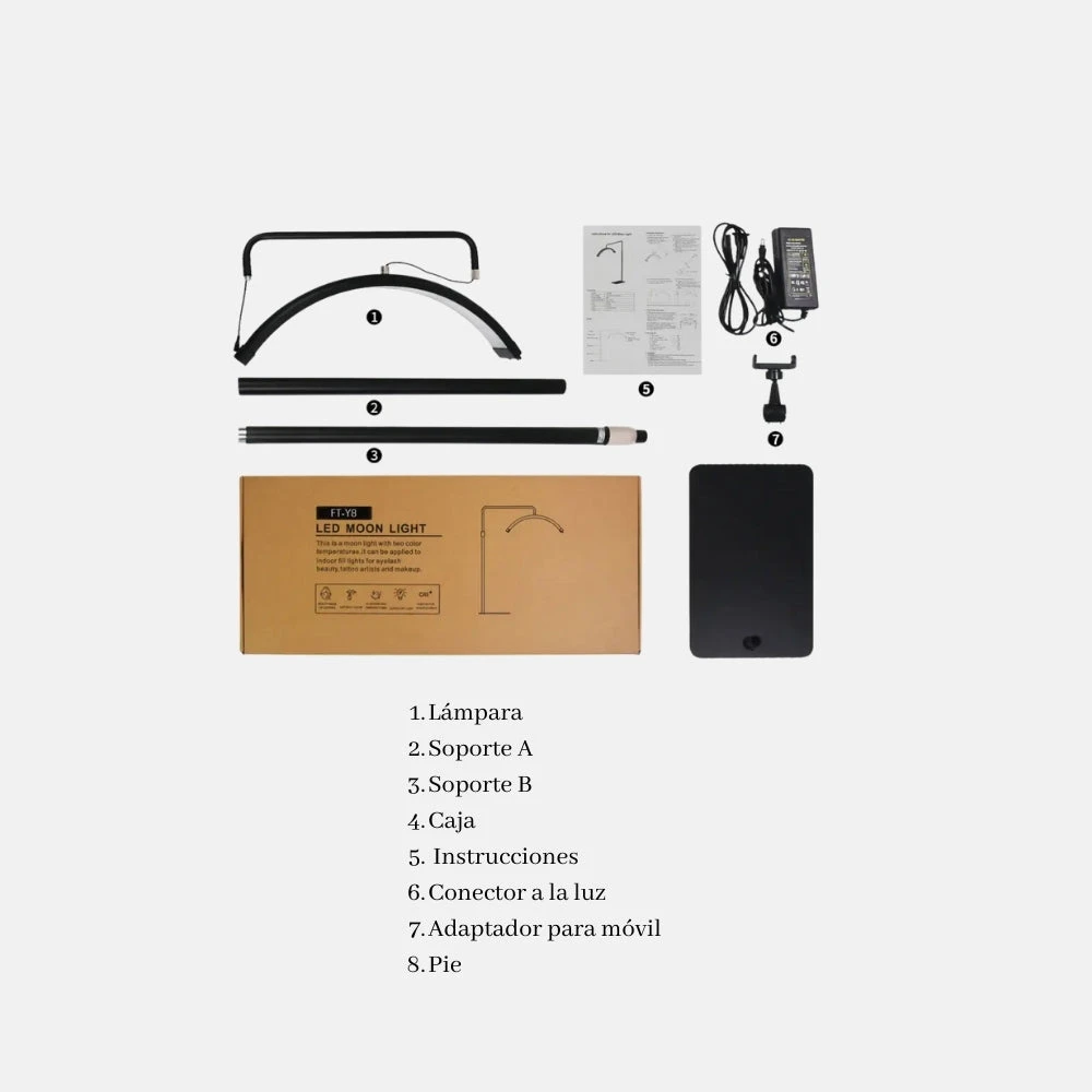 Lámpara De Pie Media Luna 3 Lámpara De Pie Media Luna - Imagen 3