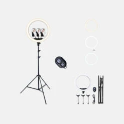 Lámpara Aro De Luz Led 45 Cm Con Trípode - Pollié