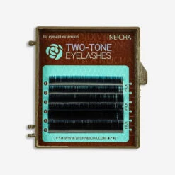 Extensiones De Pestañas Doble Tono Azul-Negro Mini